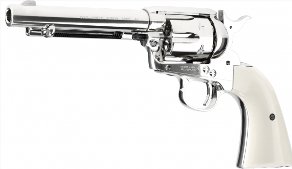 Colt SAA .45 - 5.5", 4,5 mm (.177) Diabolo, CO₂, < 3,0 J, Nickel-Finish
