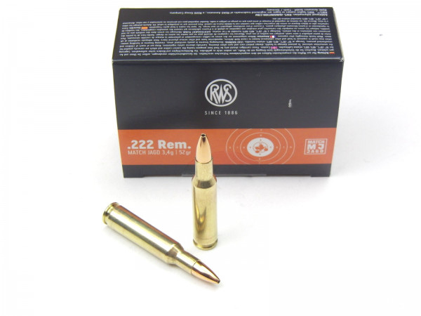 RWS Match Jagd .222Rem. 52gr/3,4g