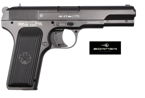 Borner TT CO² Blowback Luftpistole, Kal.: 4,5mm BBs