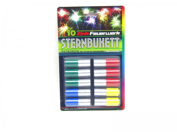 Zink-Feuerwerk, Sternbukett, Kal. 15mm, 10 Schuss