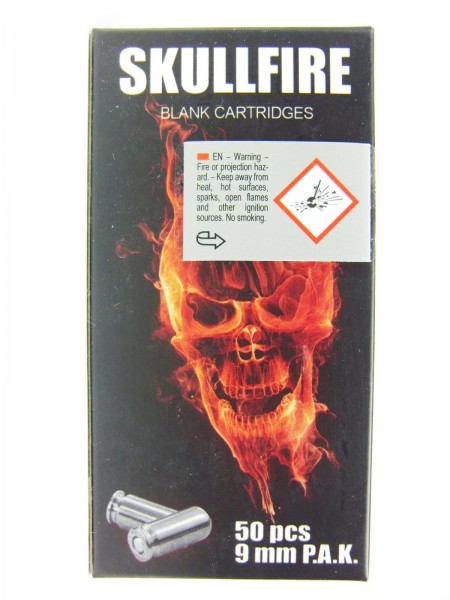 SKULLFIRE 9mm P.A.K. Stahlhülse Knallpatronen