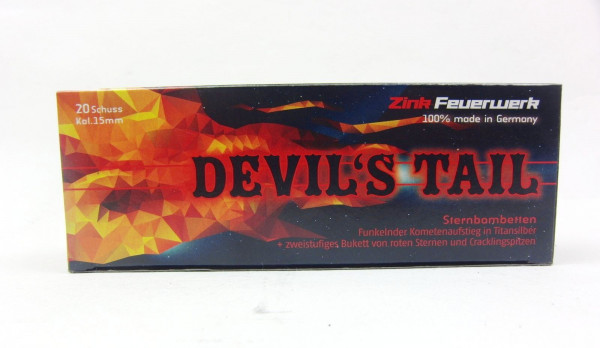Zink Feuerwerk DEVIL`S TAIL, Sternbombetten, 20Stk., Kal.: 15mm