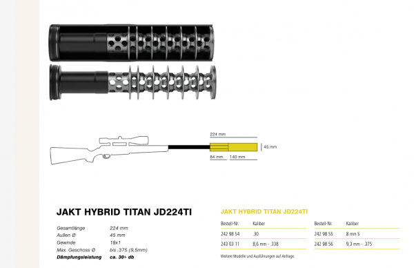 Hausken Jakt Hybrid Titan JD224TI .30