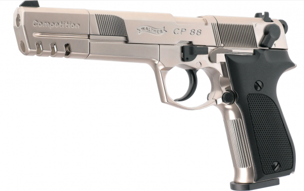 Walther CP88 Competition, 4,5 mm (.177) Diabolo, CO₂, < 4,0 J, Nickel-Finish