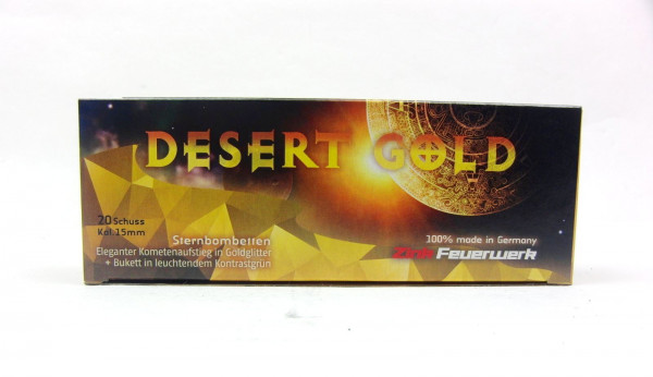Zink Feuerwerk DESERT GOLD, Sternbombetten, 20 Stk., Kal.: 15mm