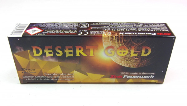 Zink "Desert Gold" Sternbombette, Kal. 15mm, 20tlg.