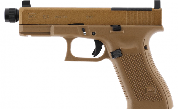GLOCK 19X MOS, 4,5 mm (.177) BB, CO₂, < 2,0 J, Coyote