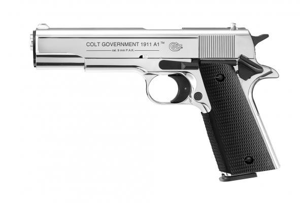 Colt Government 1911 A1 cal. 9 mm P.A.K. - polished chrome