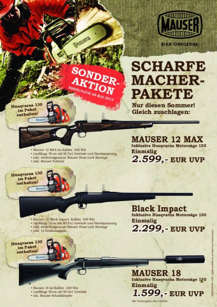 Mauser 18 .308 Win. "Scharfe Macher Pakete"