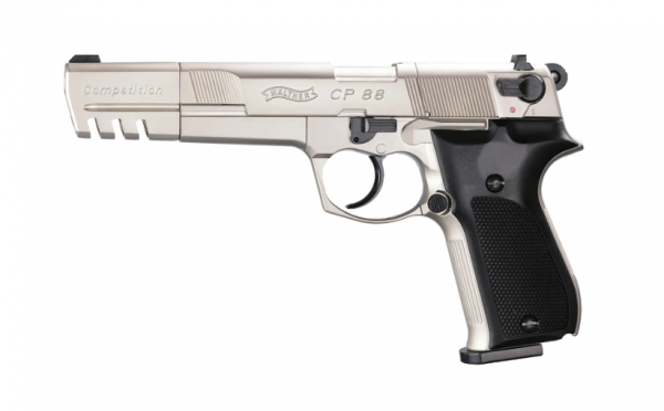 Walther CP88 Competition, 4,5 mm (.177) Diabolo, CO₂, < 4,0 J, Nickel-Finish