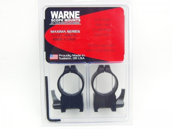 Warne 216LM - Weaver Schiene für 30mm Tubus mit Hebel BH 16,5mm