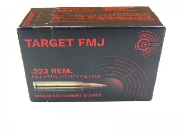 Geco Target .223Rem. FMJ 63gr/4,1g