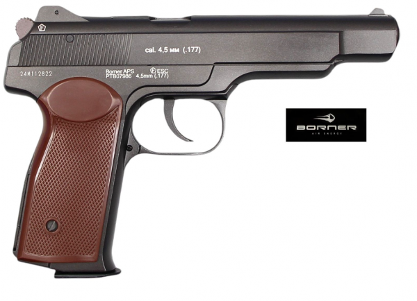 Pistole, Borner APS CO² Blowback, Kal.: 4,5mm BBs